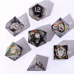 Captured Magic: Hand Sanded Sharp Edge Resin Dice Set