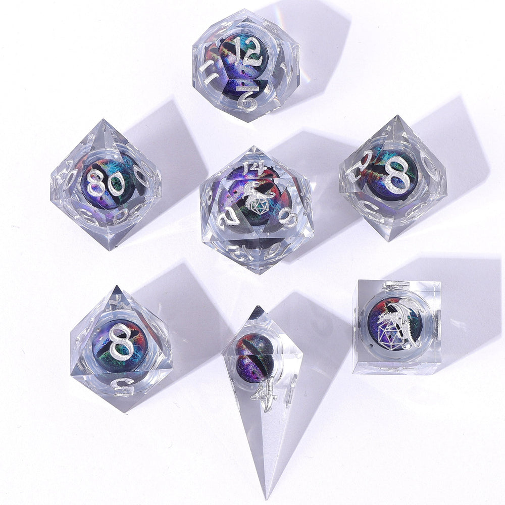 Captured Magic: Hand Sanded Sharp Edge Resin Dice Set