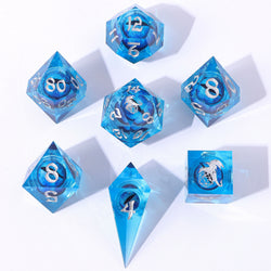 Captured Magic: Hand Sanded Sharp Edge Resin Dice Set