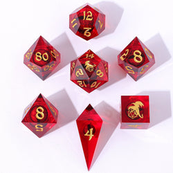 Captured Magic: Hand Sanded Sharp Edge Resin Dice Set