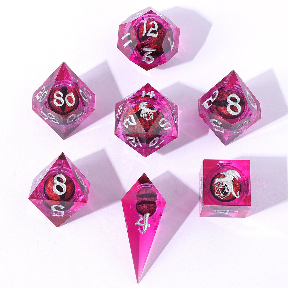 Captured Magic: Hand Sanded Sharp Edge Resin Dice Set
