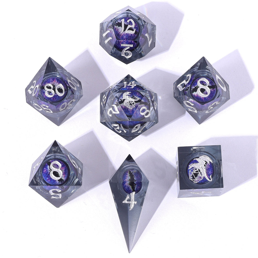 Captured Magic: Hand Sanded Sharp Edge Resin Dice Set