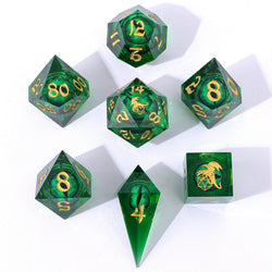 Captured Magic: Hand Sanded Sharp Edge Resin Dice Set
