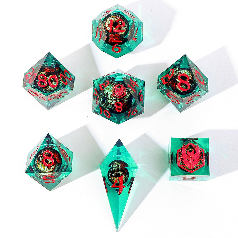 Captured Magic: Hand Sanded Sharp Edge Resin Dice Set