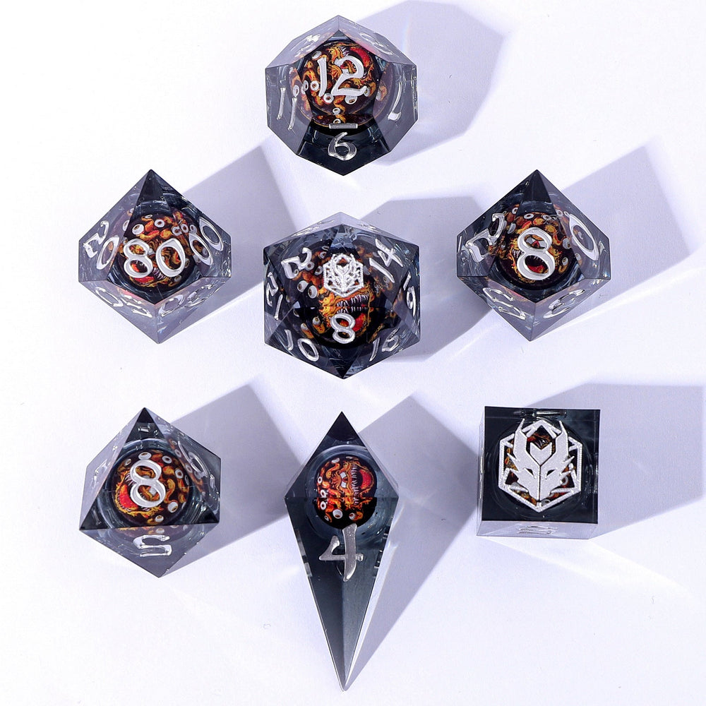 Captured Magic: Hand Sanded Sharp Edge Resin Dice Set