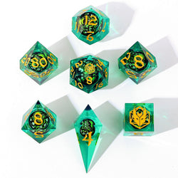 Captured Magic: Hand Sanded Sharp Edge Resin Dice Set