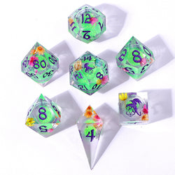 Captured Magic: Hand Sanded Sharp Edge Resin Dice Set