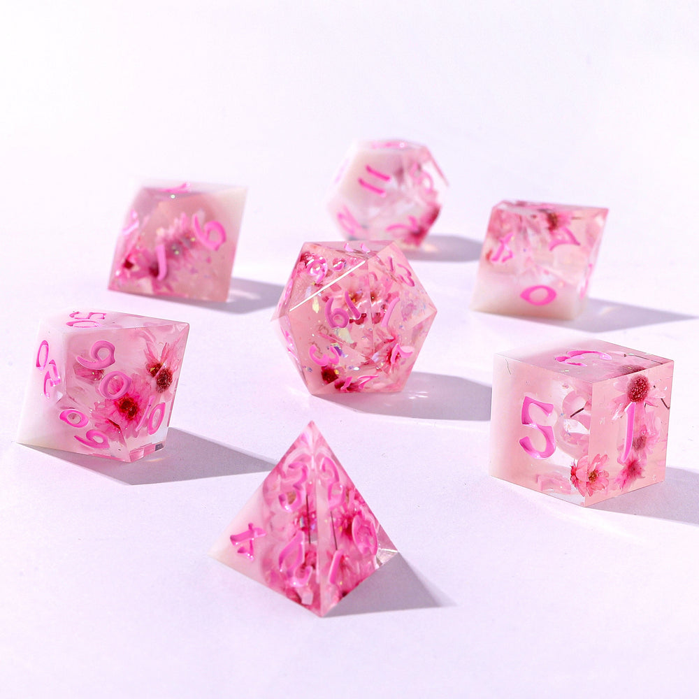Captured Magic: Hand Sanded Sharp Edge Resin Dice Set