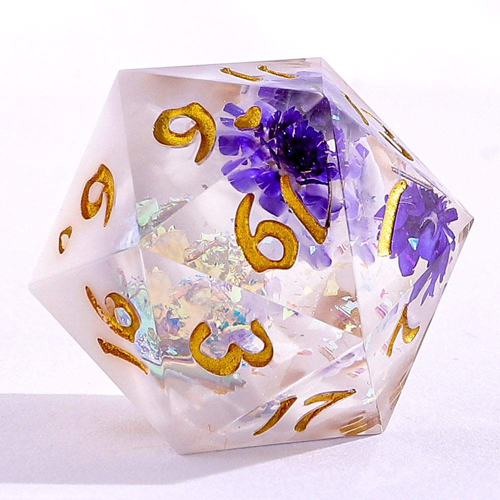 Captured Magic: Hand Sanded Sharp Edge Resin Dice Set