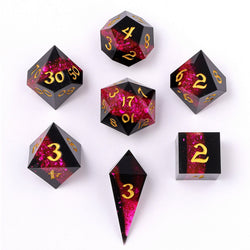 Captured Magic: Hand Sanded Sharp Edge Resin Dice Set