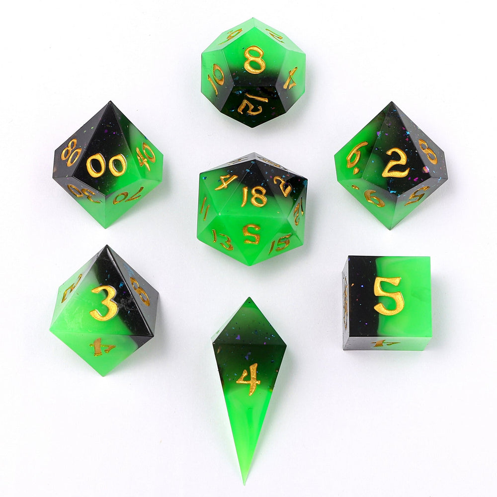 Captured Magic: Hand Sanded Sharp Edge Resin Dice Set