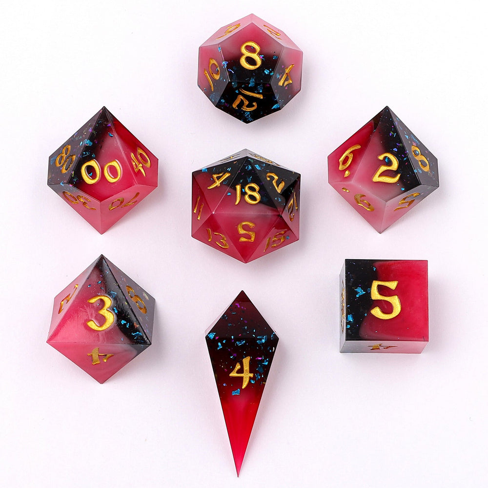 Captured Magic: Hand Sanded Sharp Edge Resin Dice Set