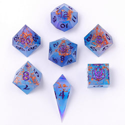 Captured Magic: Hand Sanded Sharp Edge Resin Dice Set