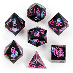 Captured Magic: Hand Sanded Sharp Edge Resin Dice Set