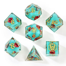 Captured Magic: Hand Sanded Sharp Edge Resin Dice Set