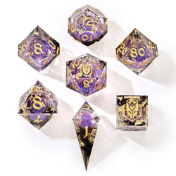 Captured Magic: Hand Sanded Sharp Edge Resin Dice Set