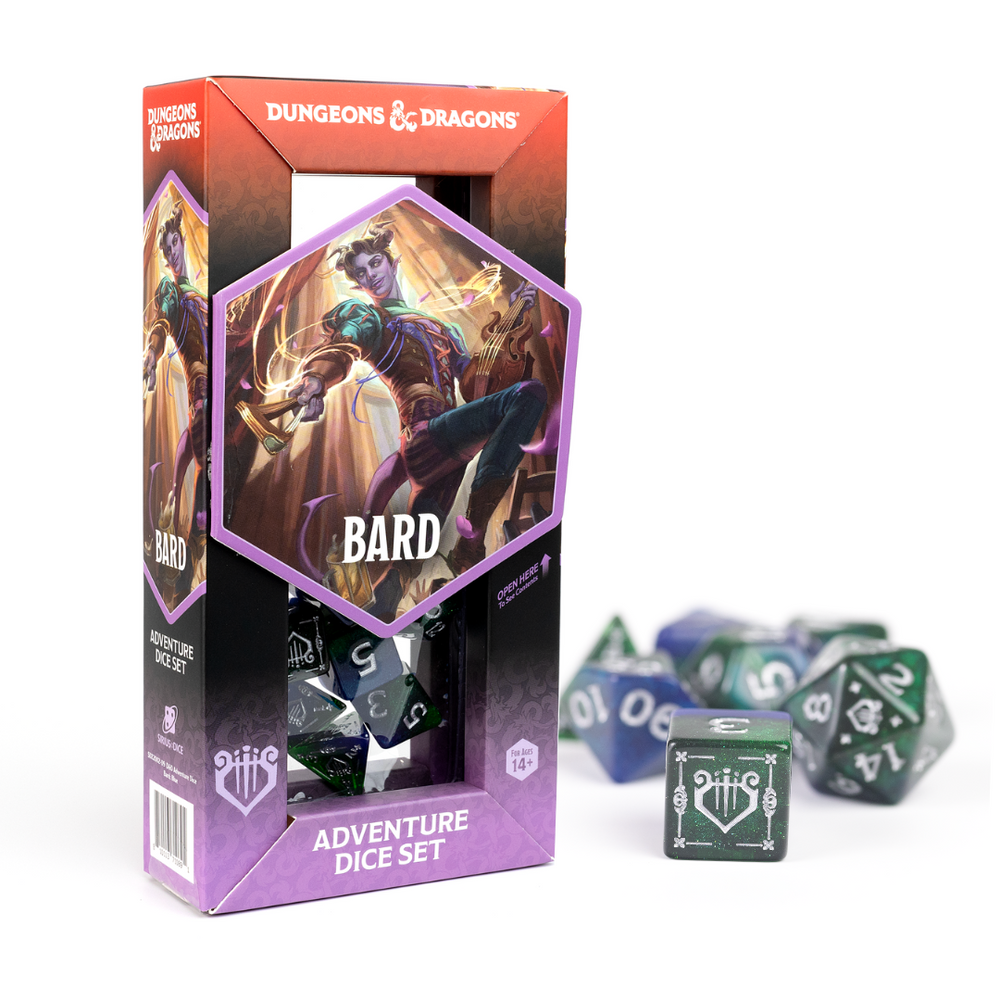 D&D Adventurer Dice Set - Bard Blue