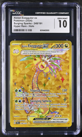 2024 Pokémon Surging Sparks Alolan Exeggutor ex 248/191 - CGC GEM MINT 10 - 6016463005