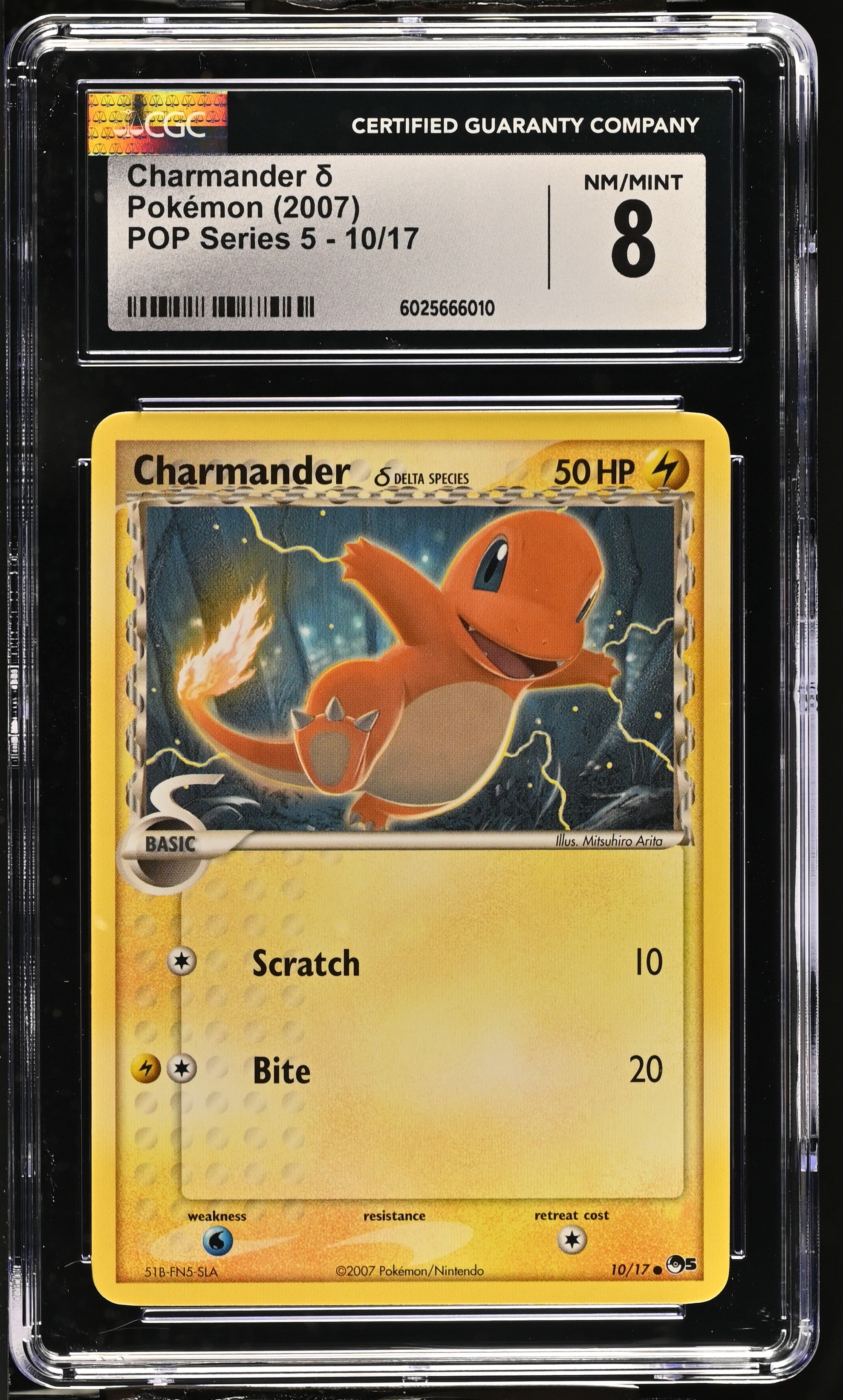2007 POP Series 5 Charmander δ 10/17 - CGC 8 - 6025666010