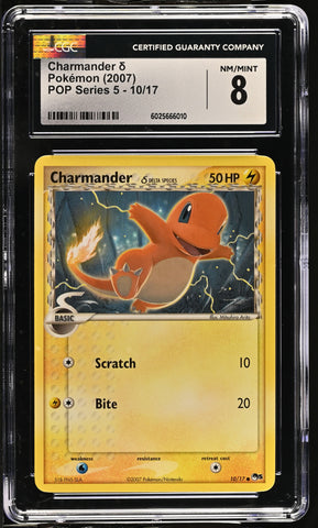 2007 POP Series 5 Charmander δ 10/17 - CGC 8 - 6025666010