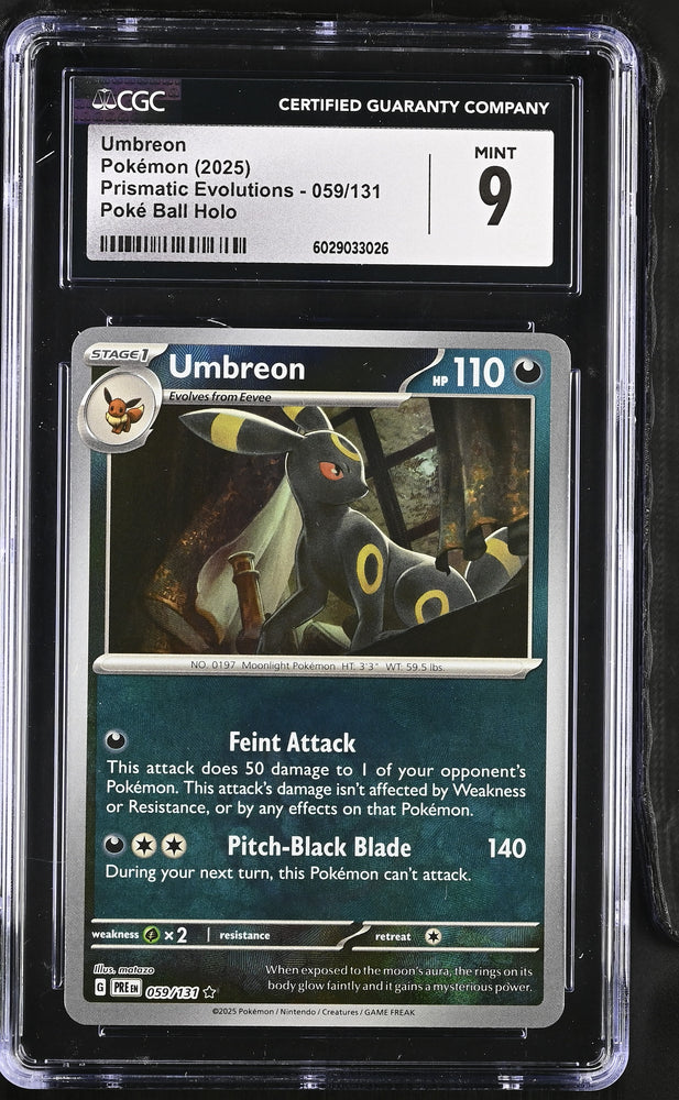 2025 Prismatic Evolutions Umbreon 059/131 - CGC 9 - 6029033026
