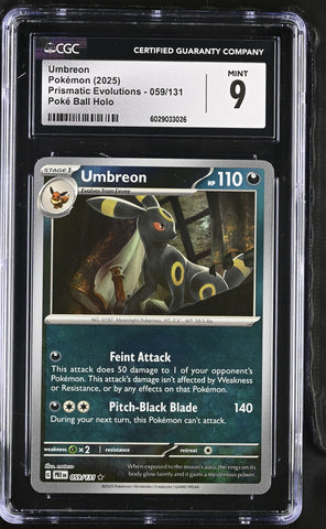 2025 Prismatic Evolutions Umbreon 059/131 - CGC 9 - 6029033026