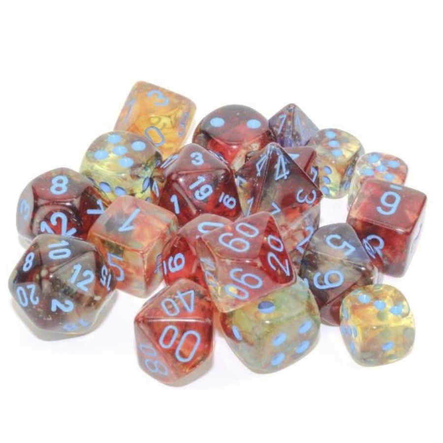 Chessex Nebula Luminary Primary with Blue 12mm d6 Dice Block (36 Dice)