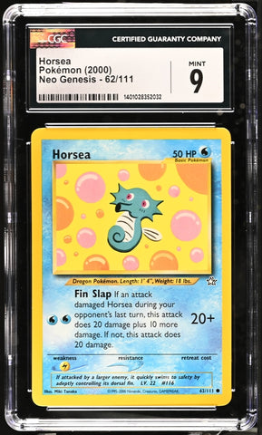 2000 Neo Genesis Horsea 62/111 - CGC Mint 9 - 1401028352032