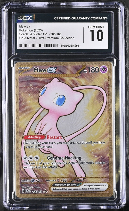 2023 Scarlet & Violet 151 Mew ex Gold Metal - Ultra-Premium Collection 205/165 - CGC GEM MINT 10 - 1401042214294