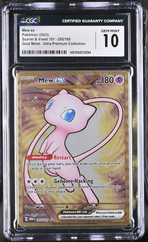 2023 Scarlet & Violet 151 Mew ex Gold Metal - Ultra-Premium Collection 205/165 - CGC GEM MINT 10 - 1401042214294