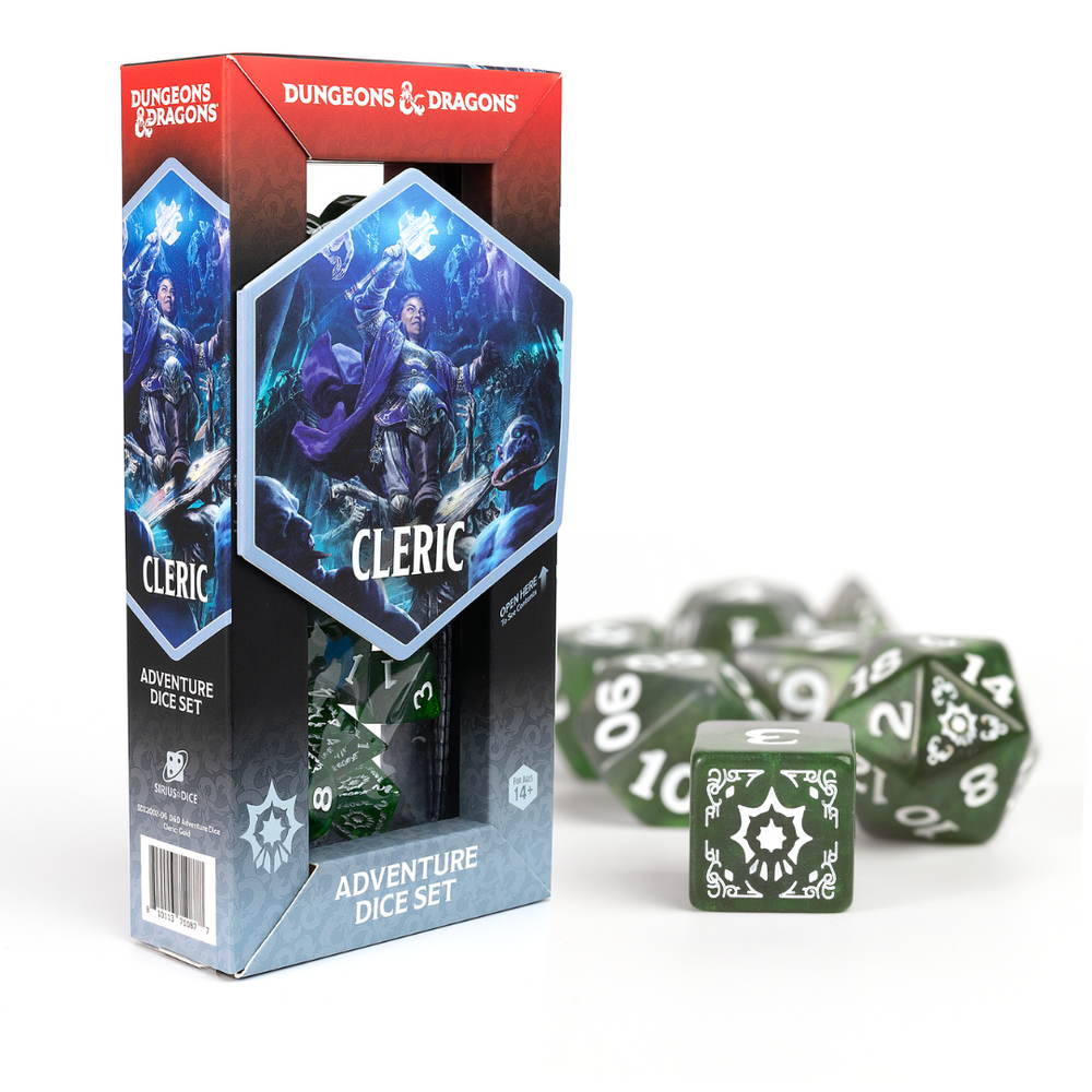 D&D Adventurer Dice Set - Cleric Gold