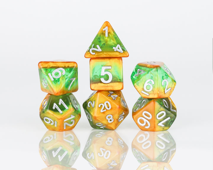 Sirius Dice 7ct Semi-Transparent Rainforest
