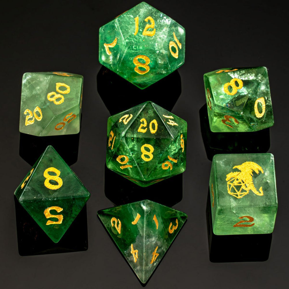Dragon's Hoard Gemstone Polyhedral Dice Set
