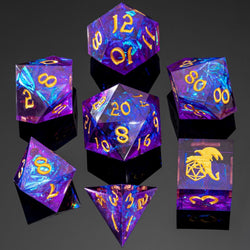Captured Magic: Hand Sanded Sharp Edge Resin Dice Set