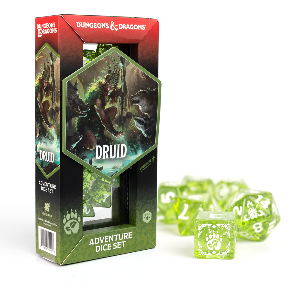 D&D Adventurer Dice Set - Druid Green