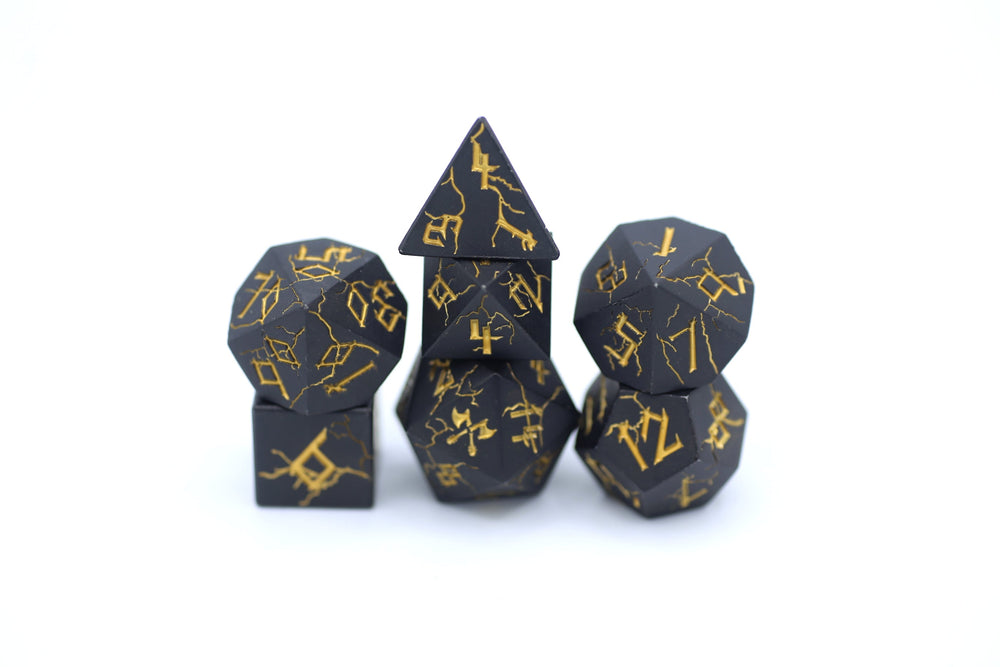 Barbarian Solid Metal Polyhedral Dice Set