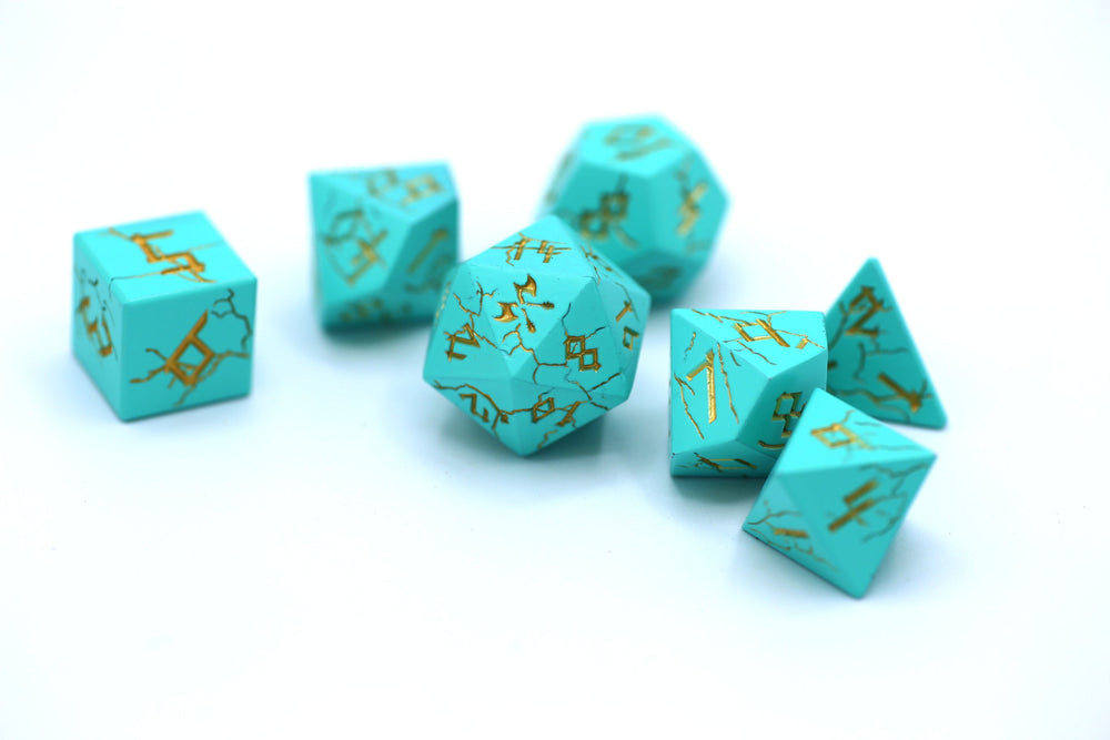 Barbarian Solid Metal Polyhedral Dice Set