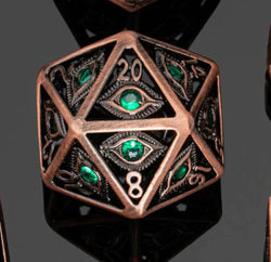 Dragon's Eye Hollow Metal Single D20 Dice