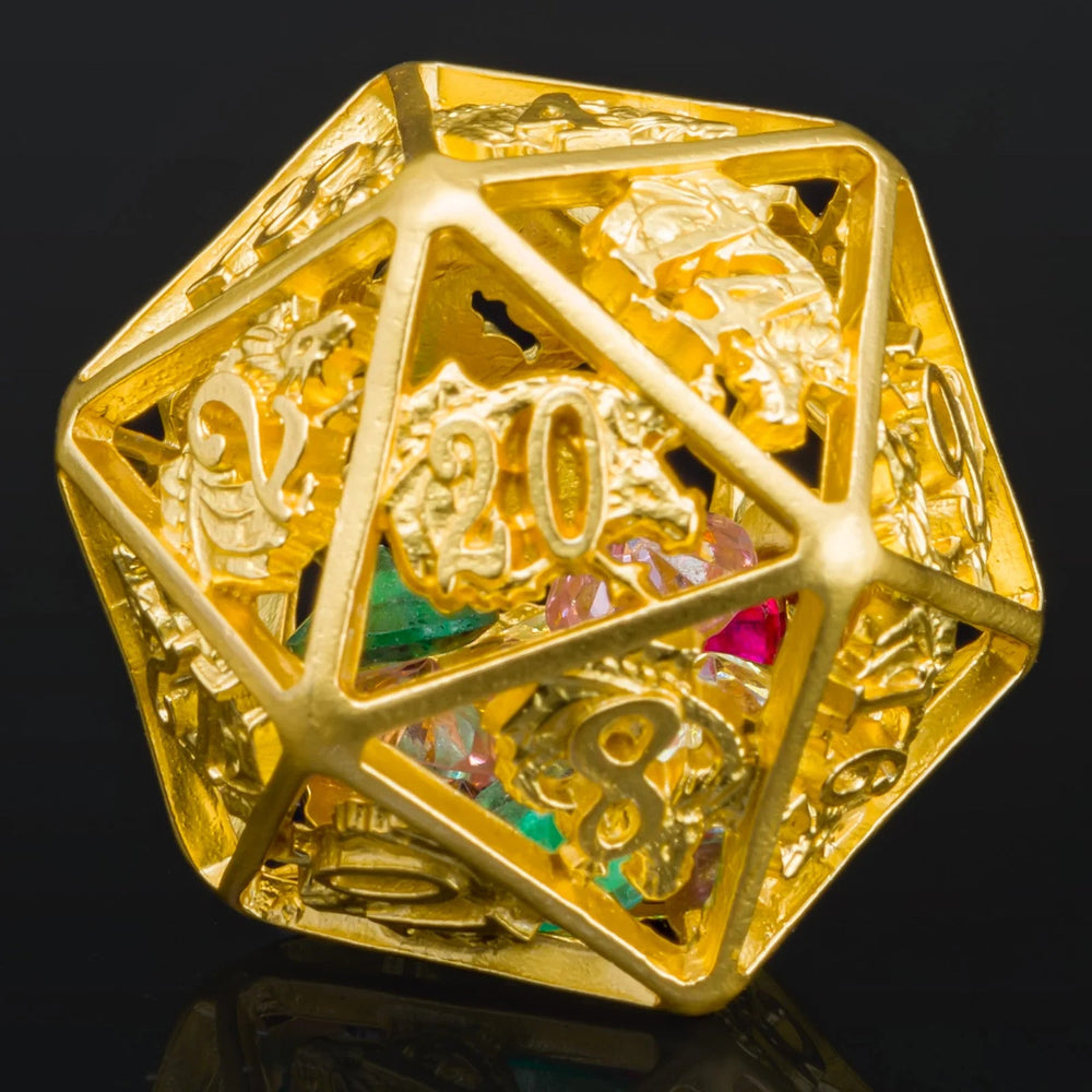 HY0018820 Hollow Dragon Single D20 Filled With Gems