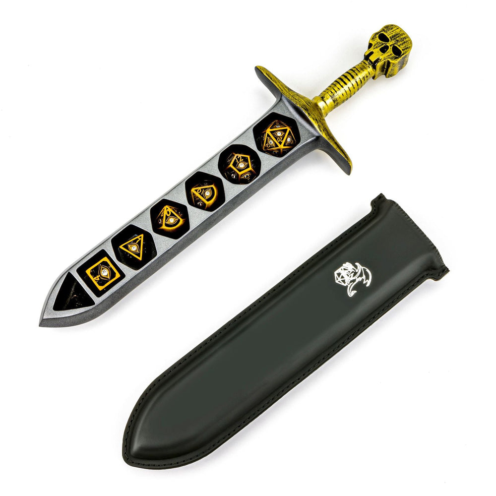 Grim Dagger Dice Case with sheath cover