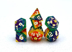 Rainbow Pride Solid Metal Dice Set