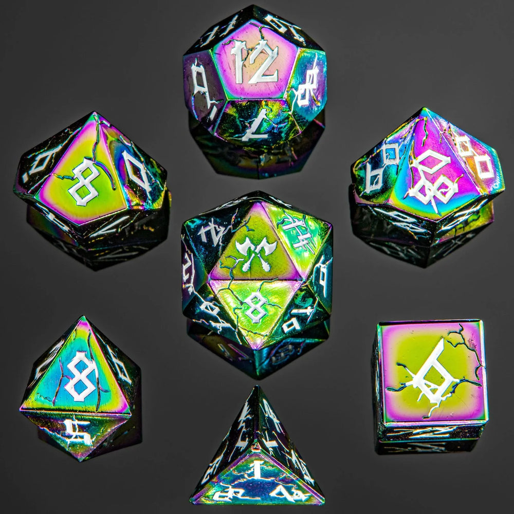 Barbarian Solid Metal Polyhedral Dice Set