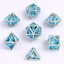 Skull's Grin Hollow Metal Dice Set