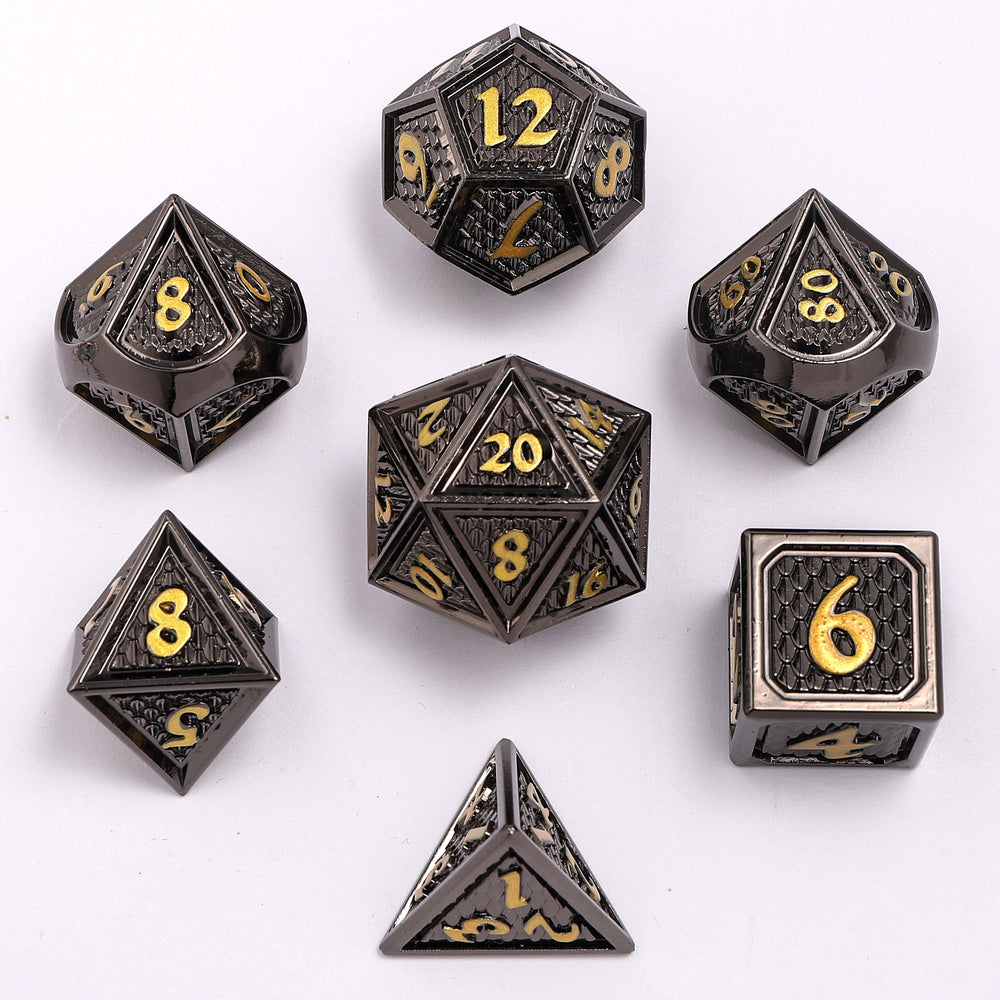 Solid Metal Behemoth Dice set