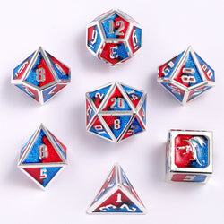 Draconis Solid Metal Polyhedral Dice set