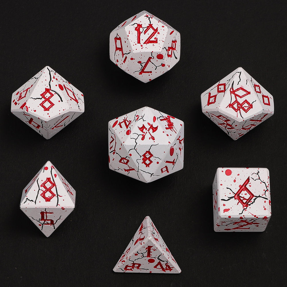 Barbarian Solid Metal Polyhedral Dice Set