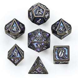 Solid Metal Dragon Polyhedral Dice Set
