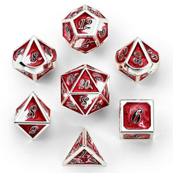 Solid Metal Dragon Polyhedral Dice Set