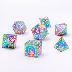 Wizard Solid Metal Polyhedral Dice Set