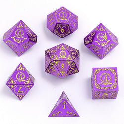 Wizard Solid Metal Polyhedral Dice Set